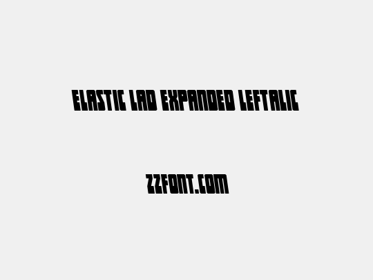 Elastic Lad Expanded Leftalic