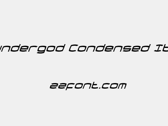 Thundergod Condensed Italic
