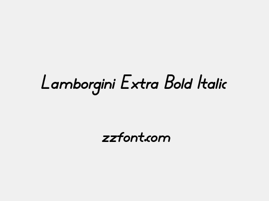 Lamborgini Extra Bold Italic