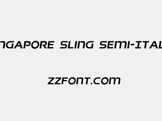 Singapore Sling Semi-Italic