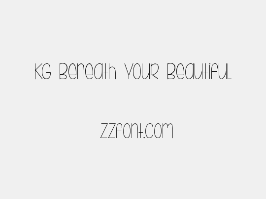 KG Beneath Your Beautiful