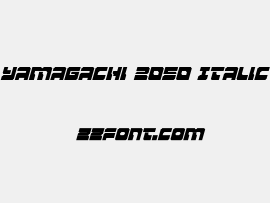 Yamagachi 2050 Italic