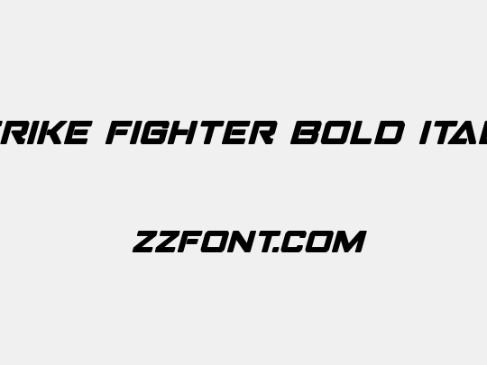 Strike Fighter Bold Italic