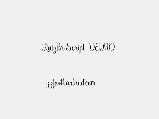 Kaiyila Script  DEMO