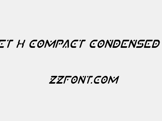 Planet X Compact Condensed Italic