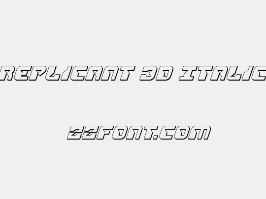 Replicant 3D Italic