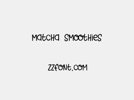 Matcha Smoothies