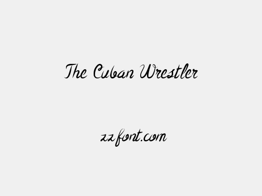 The Cuban Wrestler