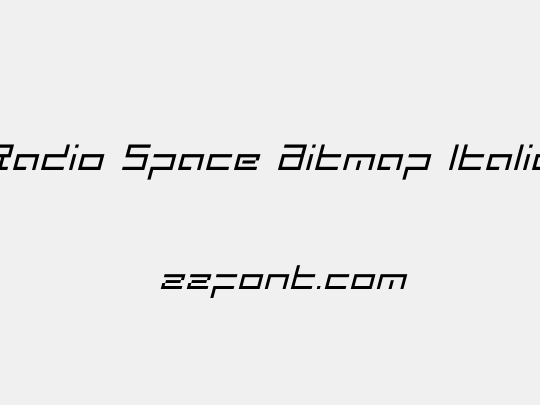 Radio Space Bitmap Italic