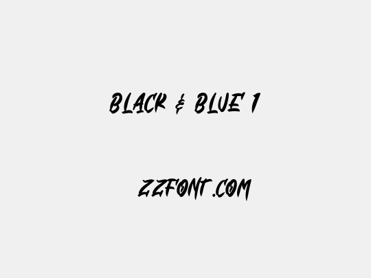 Black & Blue 1
