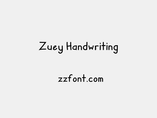 Zuey Handwriting