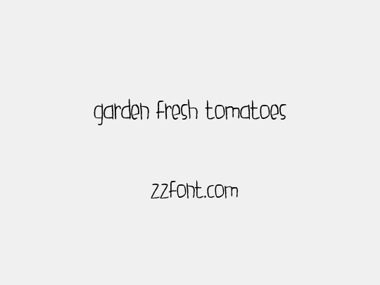 garden fresh tomatoes