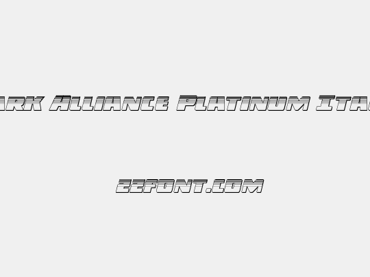 Dark Alliance Platinum Italic