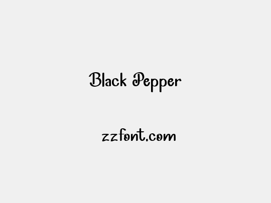 Black Pepper