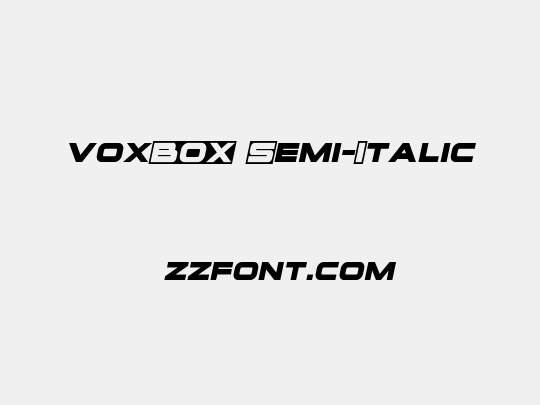voxBOX Semi-Italic