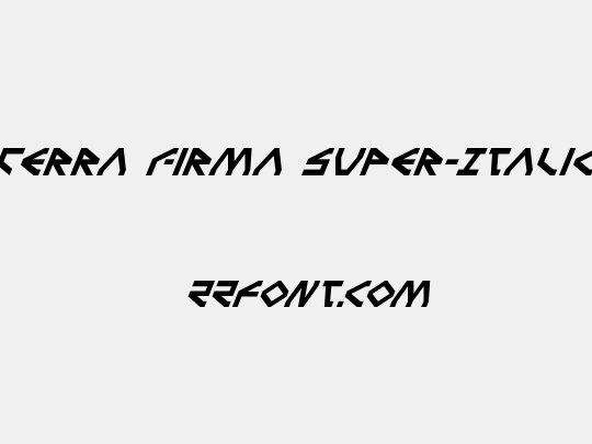 Terra Firma Super-Italic