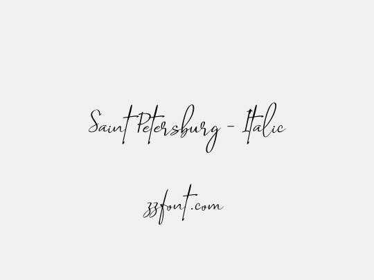 Saint Petersburg - Italic