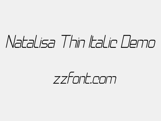 Natalisa Thin Italic Demo