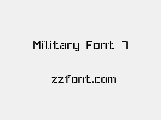 Military Font 7