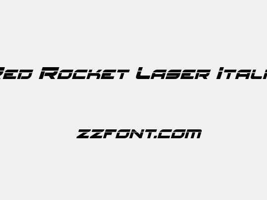 Red Rocket Laser Italic