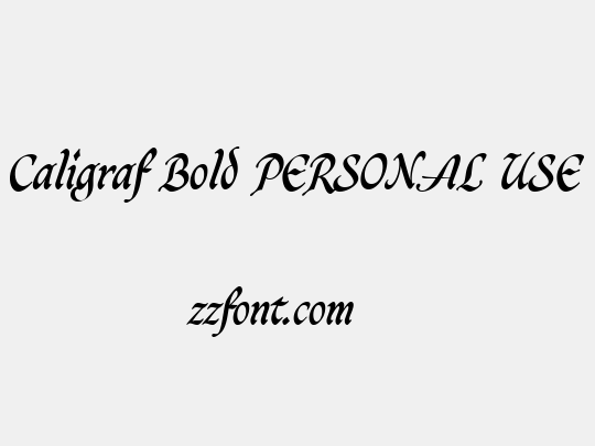 Caligraf Bold PERSONAL USE