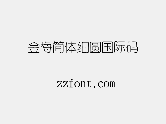 金梅簡體細圓國際碼