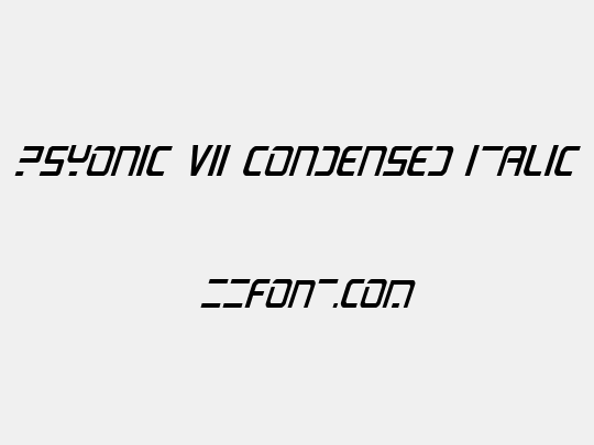 PsYonic VII Condensed Italic