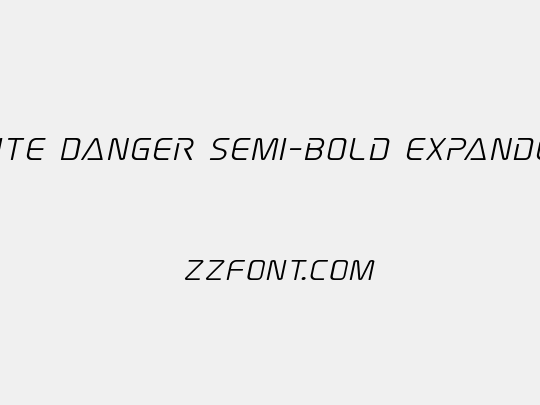 Elite Danger Semi-Bold Expanded Italic