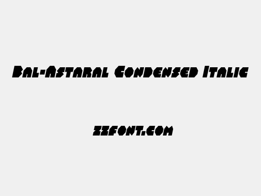 Bal-Astaral Condensed Italic
