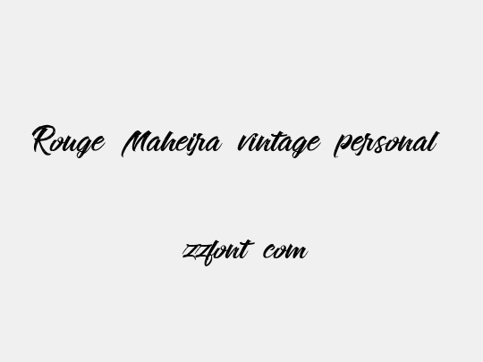 Rouge Maheira vintage personal 