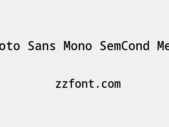 Noto Sans Mono SemCond Med