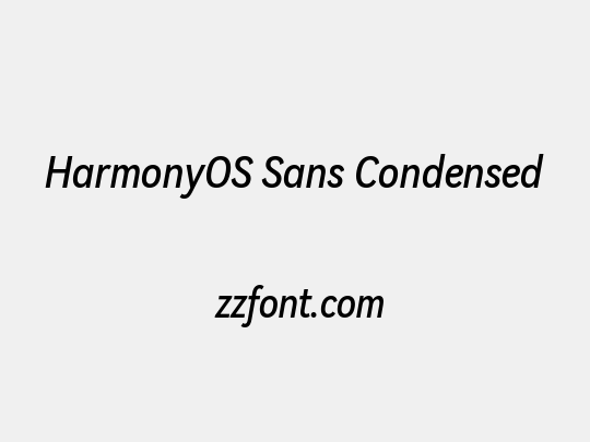 HarmonyOS Sans Condensed