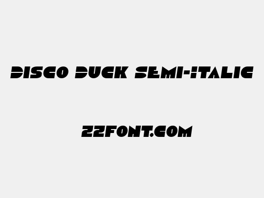 Disco Duck Semi-Italic