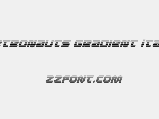 Metronauts Gradient Italic