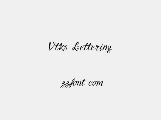 Vtks Lettering