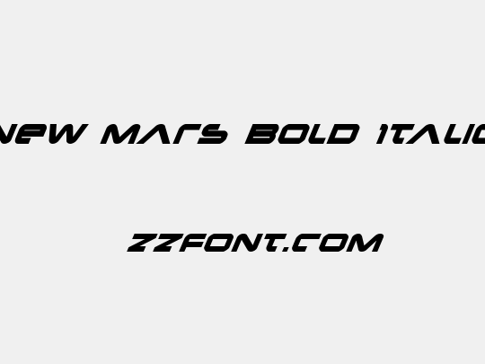 New Mars Bold Italic