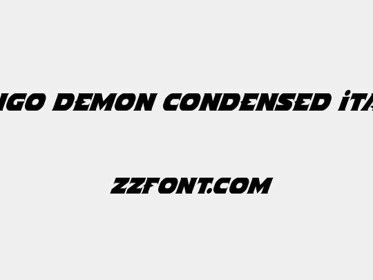 Indigo Demon Condensed Italic