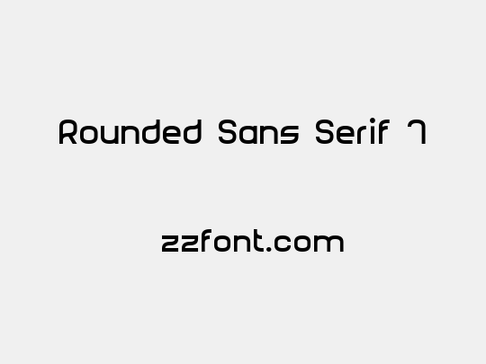 Rounded Sans Serif 7