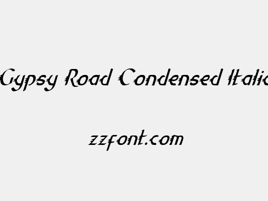 Gypsy Road Condensed Italic