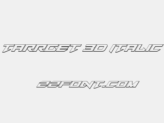 Tarrget 3D Italic
