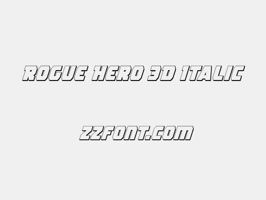 Rogue Hero 3D Italic