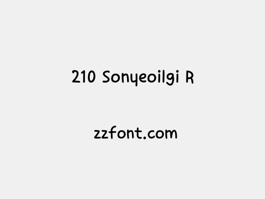 210 Sonyeoilgi R