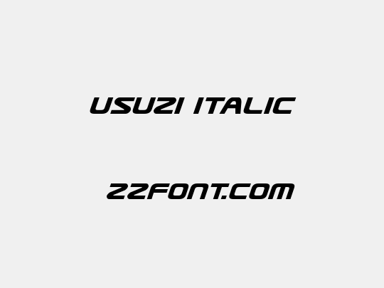Usuzi Italic