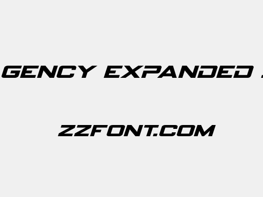Spy Agency Expanded Italic