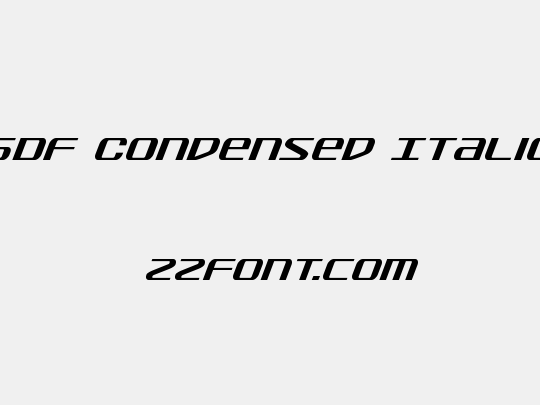 SDF Condensed Italic