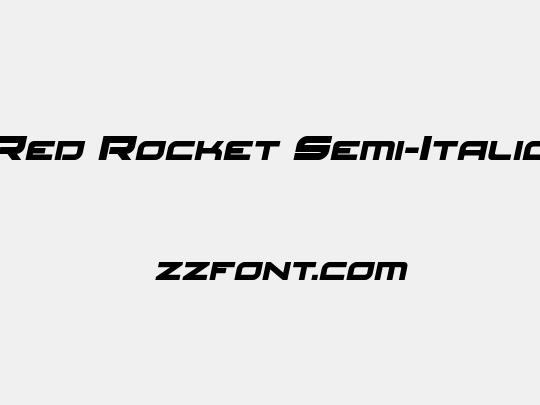 Red Rocket Semi-Italic