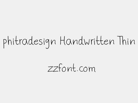 phitradesign Handwritten Thin