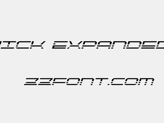 QuickQuick Expanded Italic