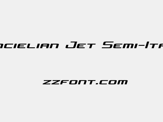 Concielian Jet Semi-Italic