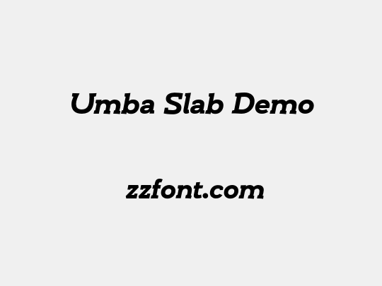 Umba Slab Demo